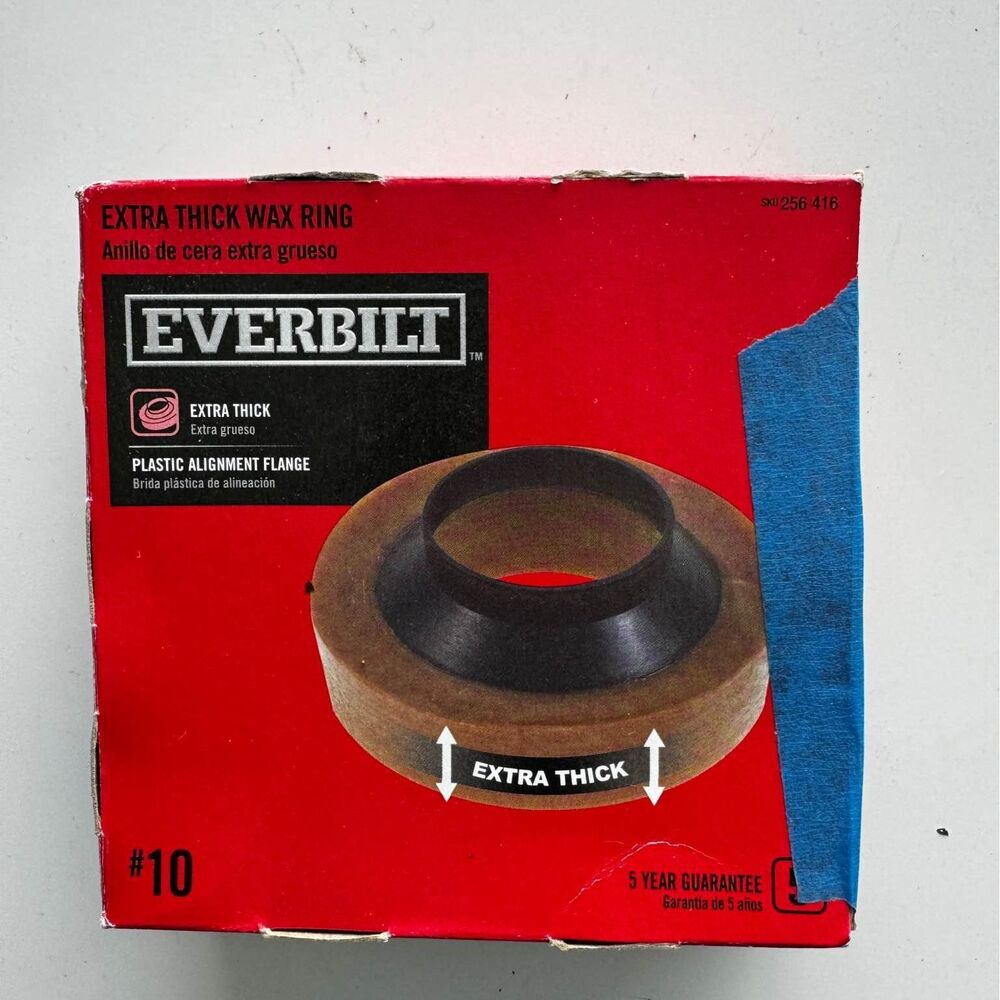 Everbilt Wax Ring + 2 Corner Braces Stain Brass & Black Finish + Holder & Winder